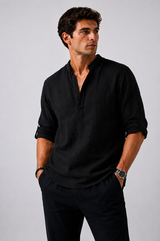 LISSANDRO | Camisa informal de manga larga de lino