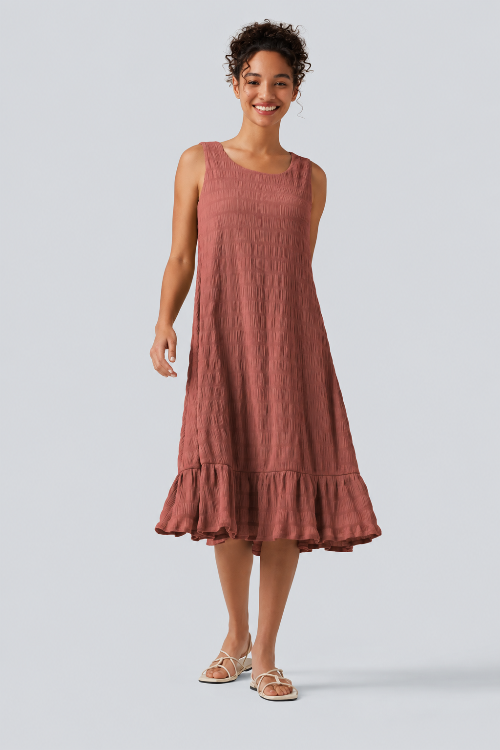 MARIA | Vestido midi informal con sujetador integrado