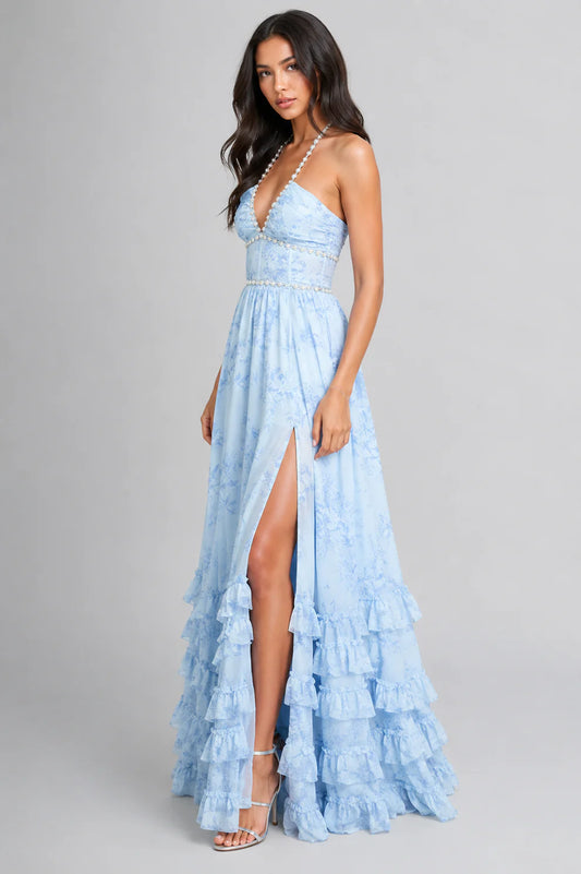 VALERIA | Vestido Maxi Chic en Estilo Floral Vintage