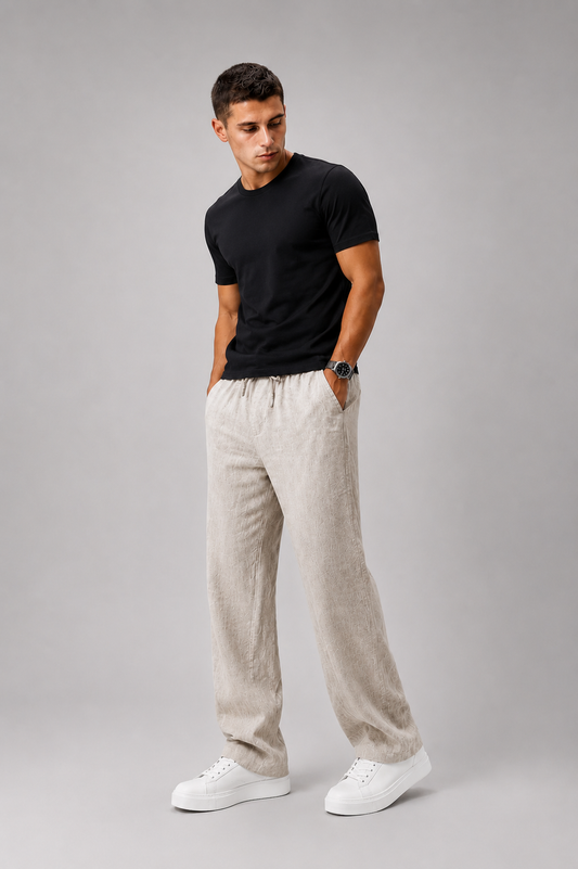 SANDRO | Pantalones de playa de lino