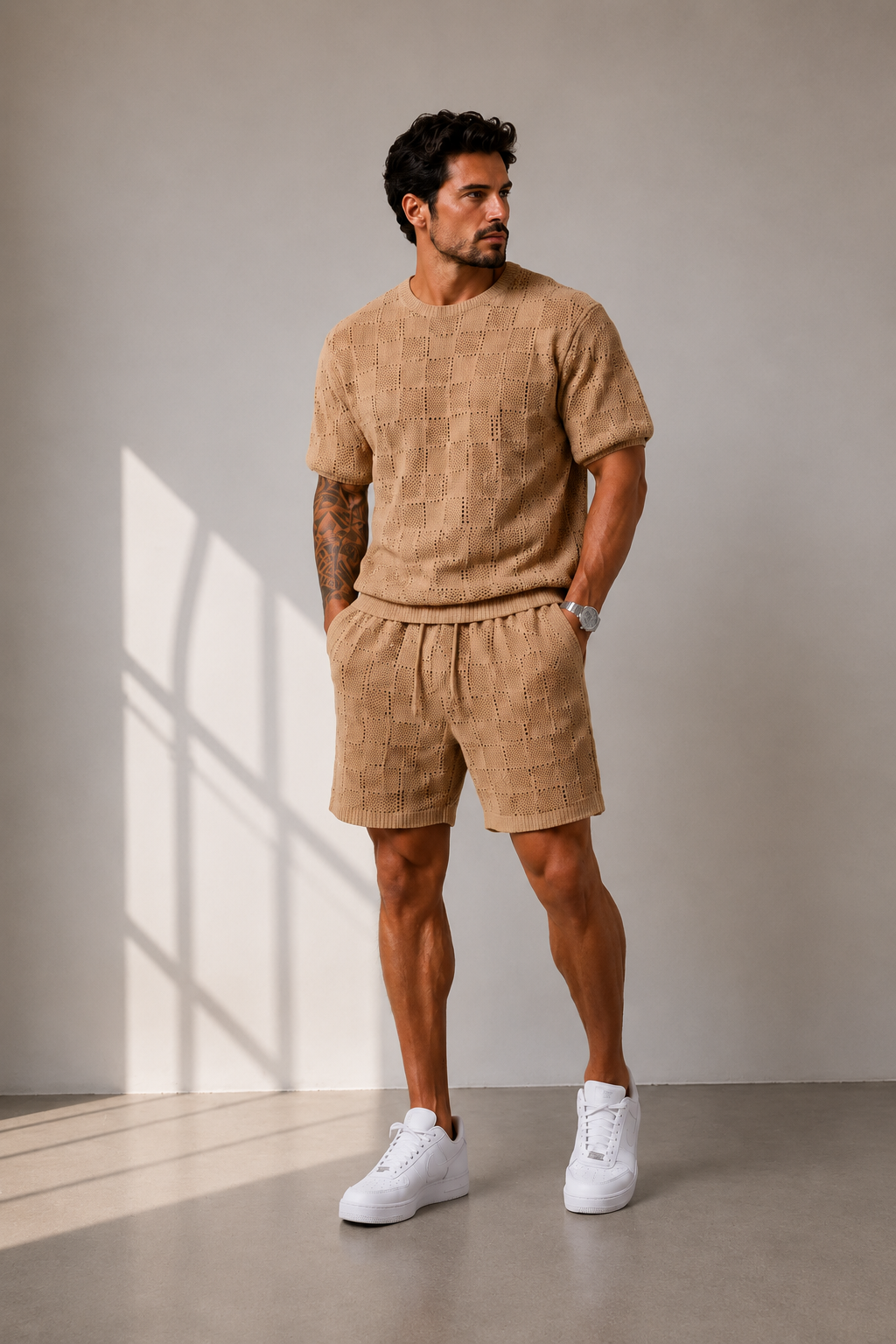 CONJUNTO | De ocio hueco de punto